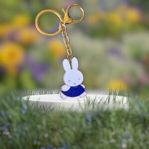 Cute Bunny Bag Charm / Keychain - Blue